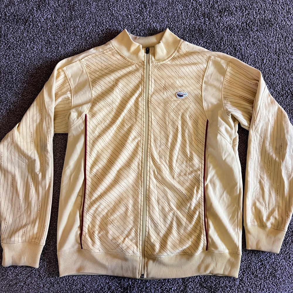 Y2K Oakley Mens Yellow Full Zip Tracksuit Jacket‎ Top Yellow Size Large